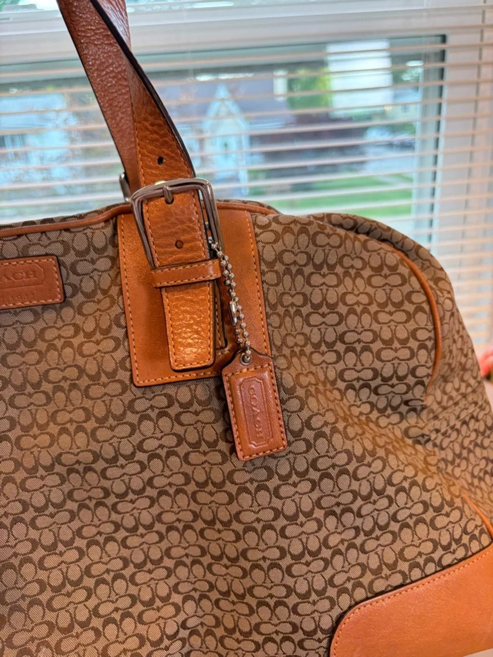 RARE Coach Signature Transatlantic Weekender Duffle Bag - Picture 4 of 16